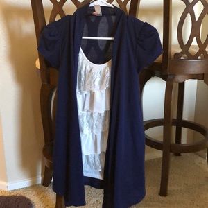 No boundaries shirt with cardigan